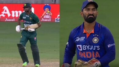 'What sportsmanship? if the umpire has already given him out?'-Twitter reacts as Fakhar Zaman walks off the field after edging a delivery of Avesh Khan