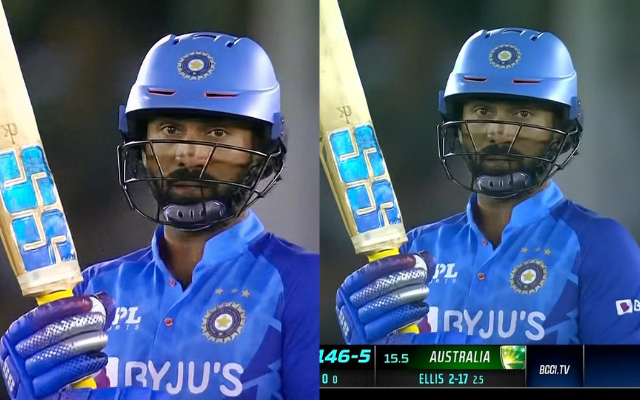 'Helmet of DK is really cool'-Twitter reacts as Dinesh Karthik wears a super cool helmet