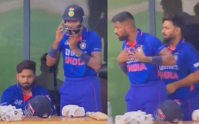 WATCH: Rishabh Pant becomes sad when Rohit Sharma signals Hardik Pandya to go out to bat before him