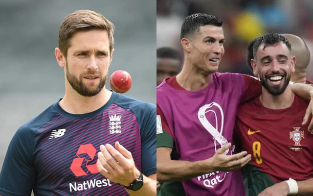 "What's snicko saying on that Ronaldo goal? flat line I suppose", Chris Woakes and Saqib Mahmood reacts to Bruno Fernandes and Cristiano Ronaldo goal controversy