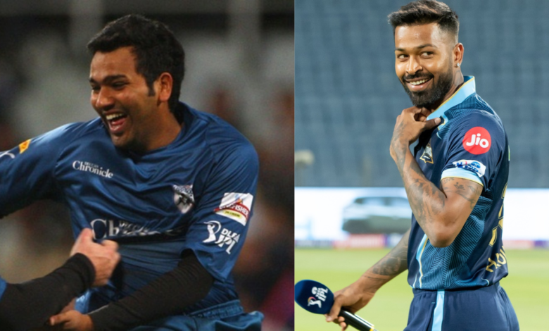 "Rohit at DC is different gravy" - Twitter reacts as Rohit Sharma and Hardik Pandya are the only two Indians to have 300 runs and 10 wickets in an IPL season