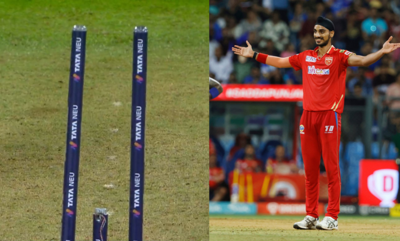 "Cost of one LED stump is around 24 lakh rupees, Arshdeep broke 2", Twitter erupts as Arshdeep Singh bowls a gem of a final over to carry Punjab Kings to a win over Mumbai Indians in IPL 2023