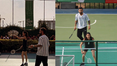 "Could be us but you always chose to be the opponent" - Twitter reacts as Virat Kohli and Anushka Sharma play badminton at an event