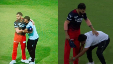 "VK has more fans in stadium than LSG" - Twitter reacts after a fan touches Virat Kohli's feet in Lucknow